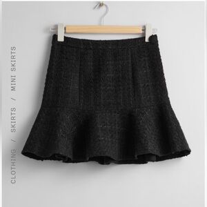 RUFFLED TWEED MINI SKIRT
